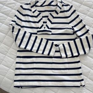Kate Spade Navy and White Striped Blouse